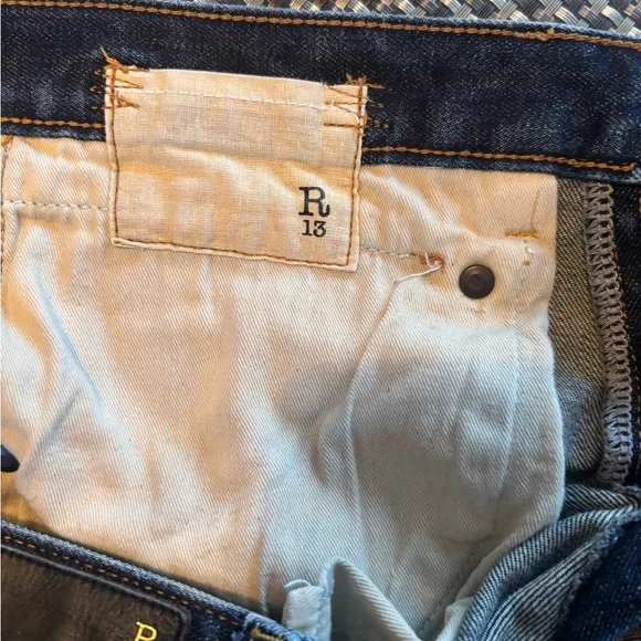 R13 Blue Ankle Cropped Jeans - Picture 10 of 14